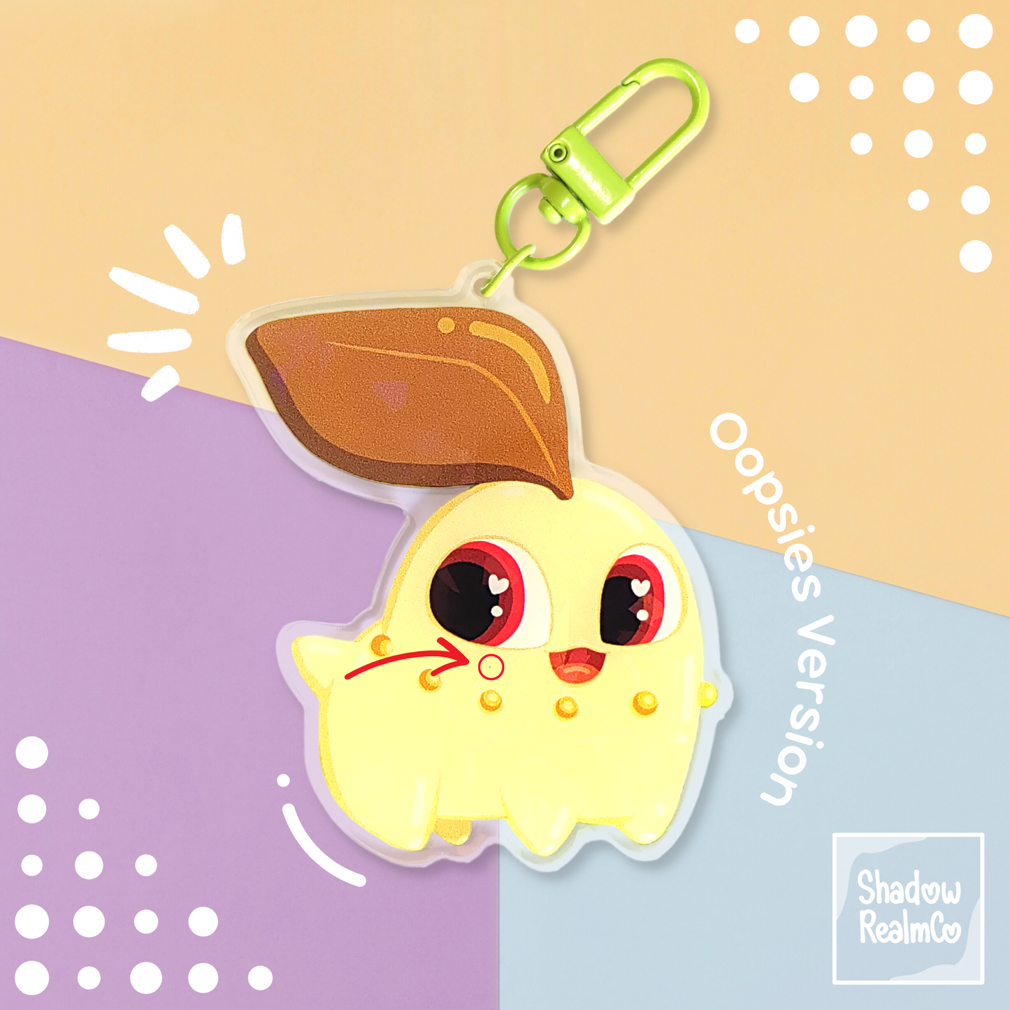 [Oopsies] Chikorita Double Sided Holographic Keychain