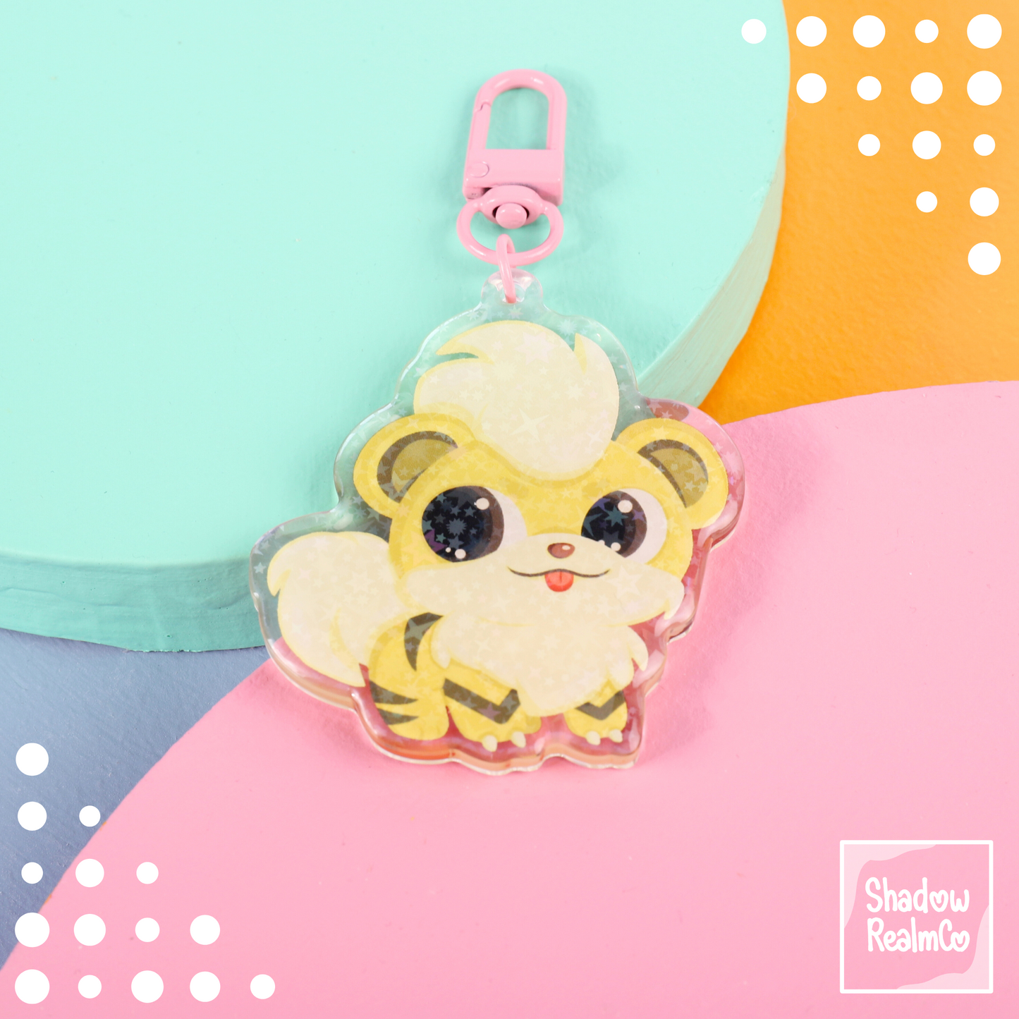 Cute Double Sided Keychain | GROWLITHE