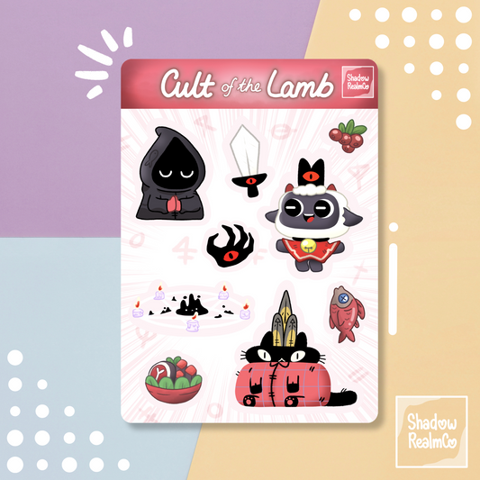 Cult of the Lamb | A6 Glossy Sticker Sheet