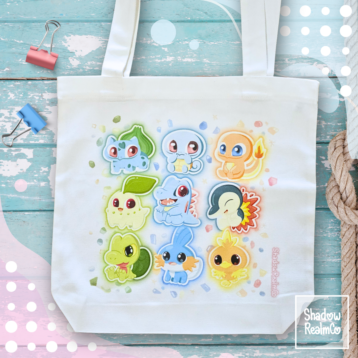 Starters Print Cotton Tote Bag L