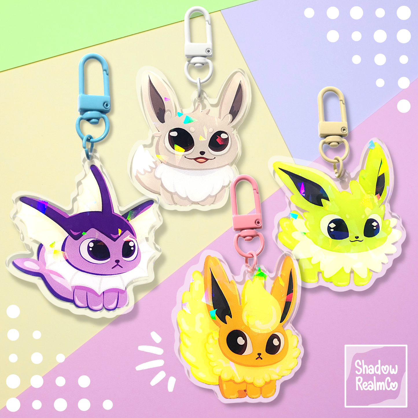 Flareon Double Sided Holographic Keychain