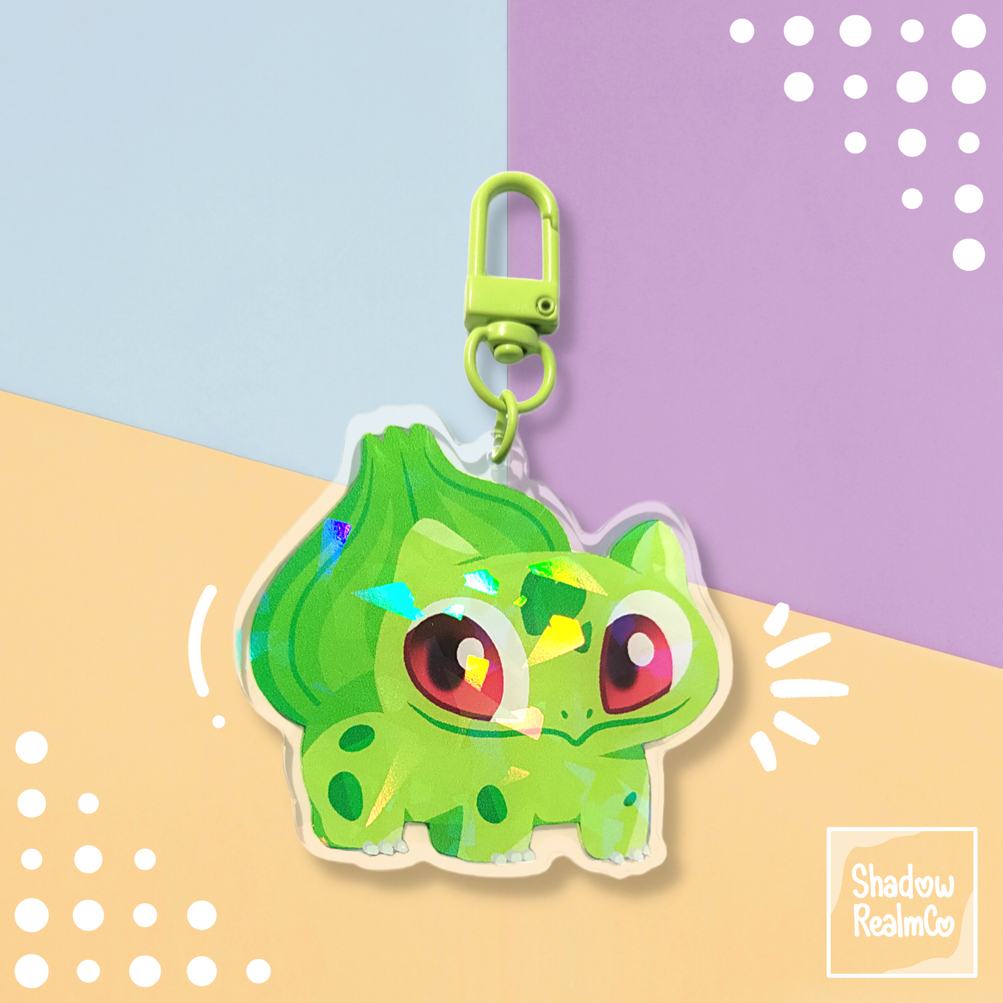 Bulbasaur Double Sided Holographic Keychain