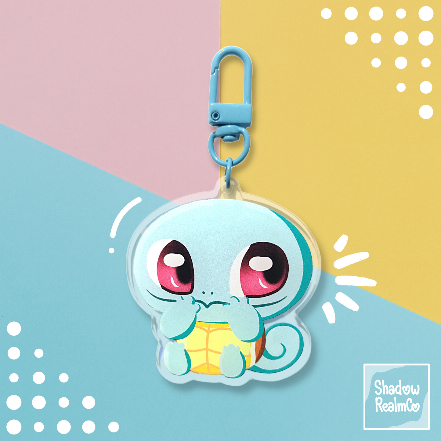 Squirtle Double Sided Holographic Keychain