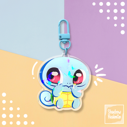 Squirtle Double Sided Holographic Keychain