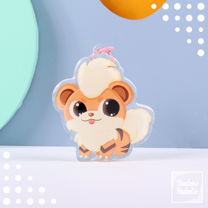 Cute Double Sided Keychain | GROWLITHE