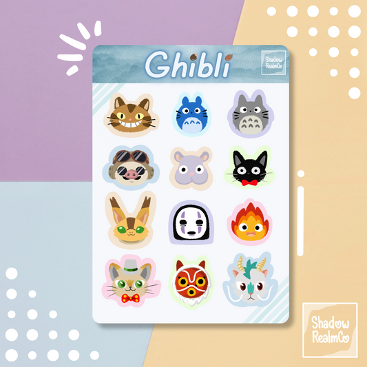 Ghibli | A6 Glossy Sticker Sheet
