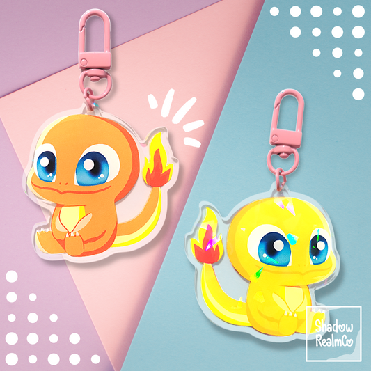 Charmander Double Sided Holographic Keychain