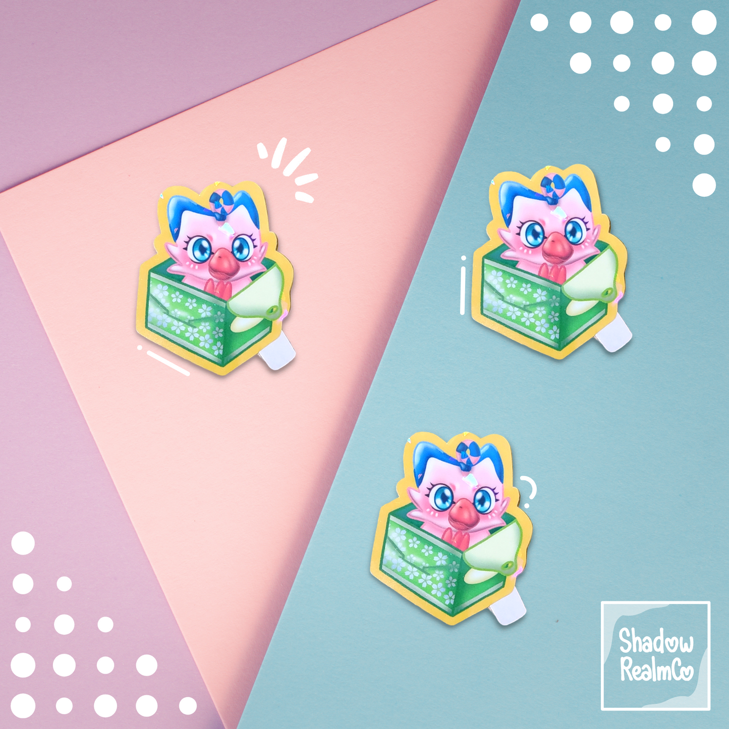 Piyomon Holographic Sticker