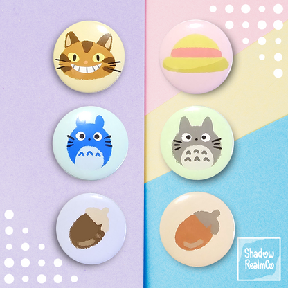 Totoro Pin-Back Button Set