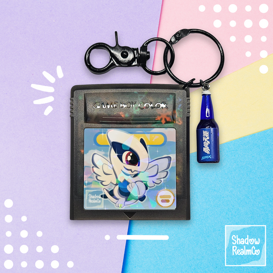 Lugia Silver GBC Shaker Holographic Keychain