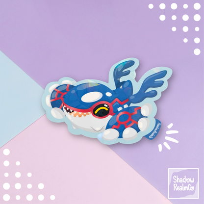 Kyogre Legendary Holographic Sticker