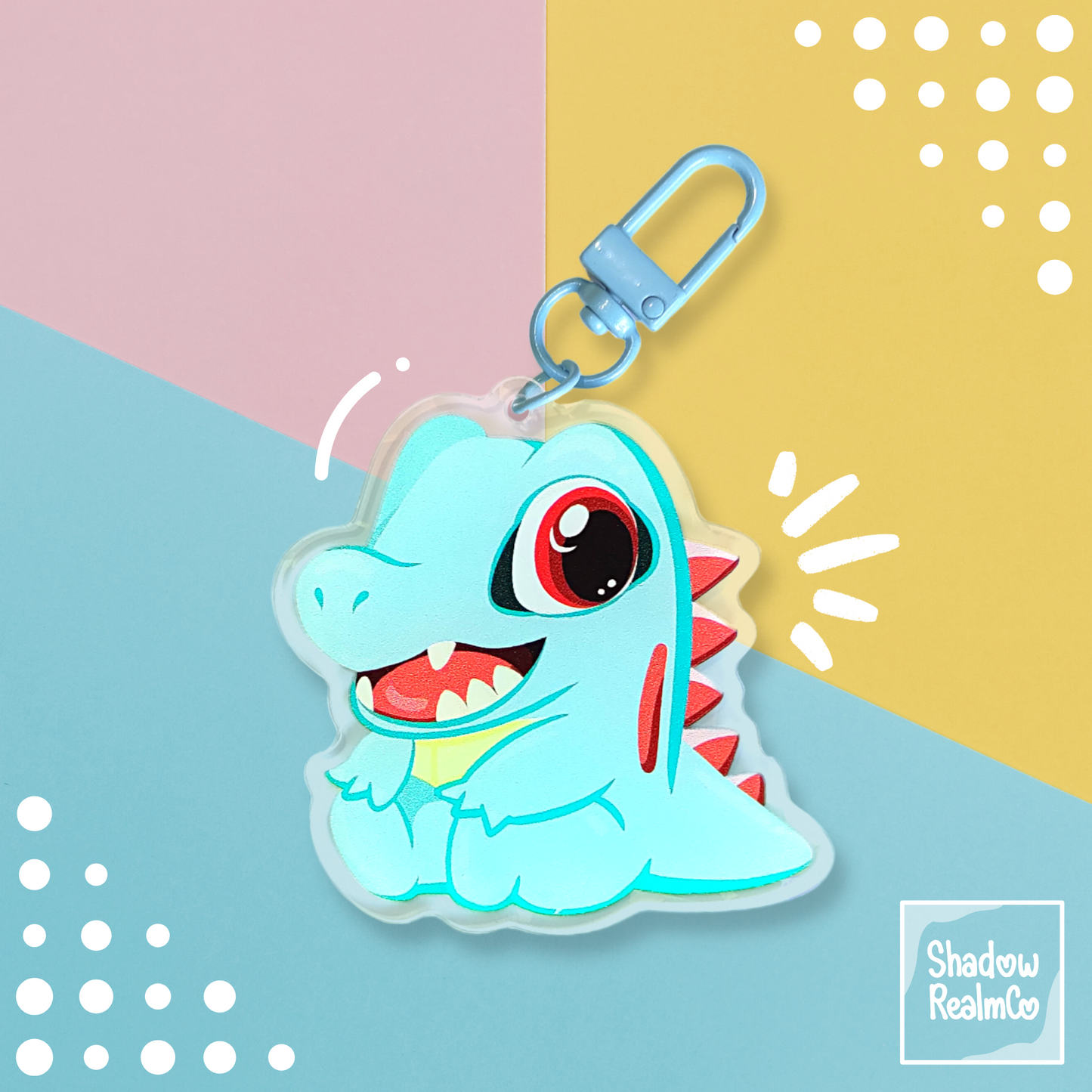Totodile Double Sided Holographic Keychain