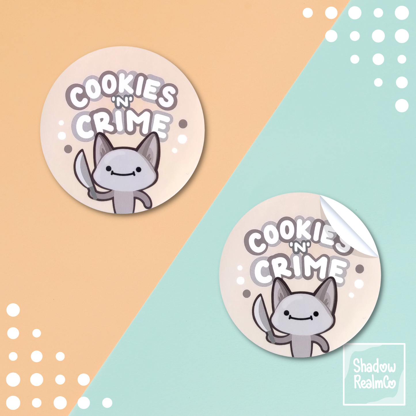 Cookies 'N' Crime Round Sticker