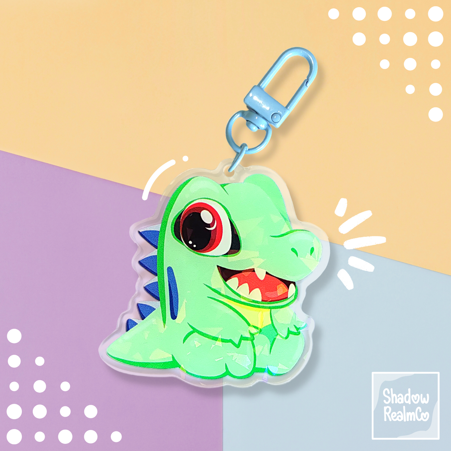 Totodile Double Sided Holographic Keychain