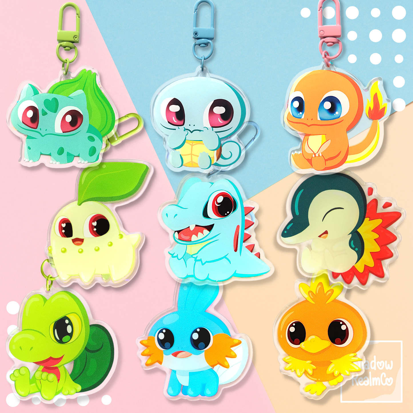 Mudkip Double Sided Holographic Keychain