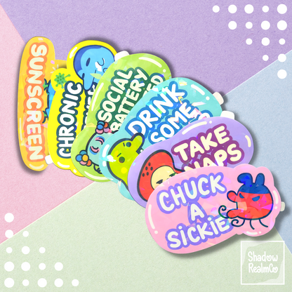 Chuck a Sickie Holographic Sticker