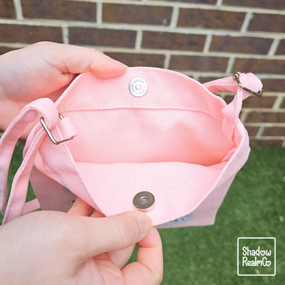 Ghibli Canvas Satchel with Snap Button - PINK